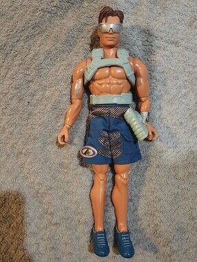vintage 1999 Mattel Max Steel Super Agent 12-inch action figure.